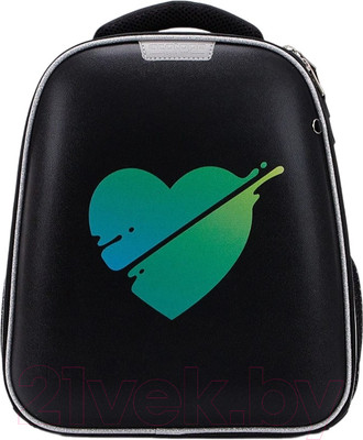 Школьный рюкзак Ecotope Kids Сердце / 057-540Y-21-BCL (черный)