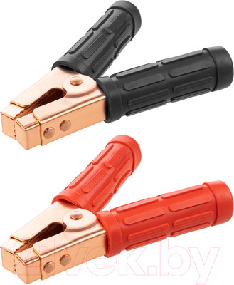 Зажимы типа «крокодил» TDM SQ0541-0503 (2шт, красный/черный)