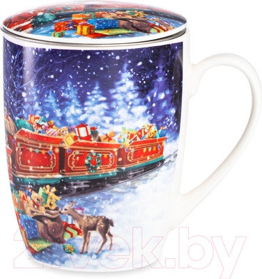 Кружка Lamart Сюрприз Новогодний поезд Санты / LMR-23021