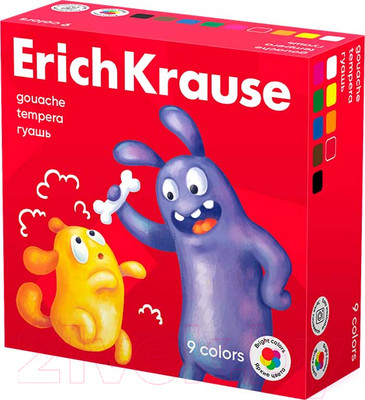 Гуашь Erich Krause Jolly Friends / 61414 (9цв)