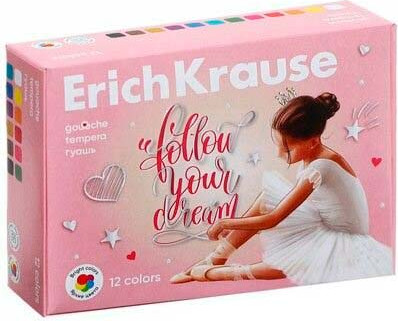 Гуашь Erich Krause Pointes / 61772 (12цв)