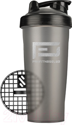Шейкер спортивный PROFITNESSLAB 16608 (600мл, серый/черный)