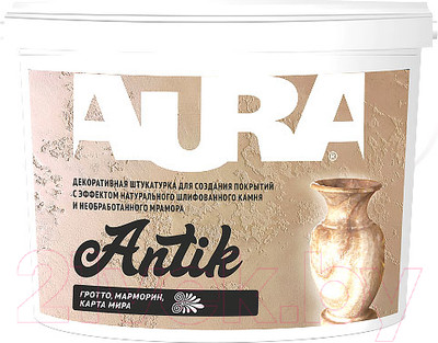 Штукатурка готовая декоративная Aura Dekor Antik (16кг, белый)