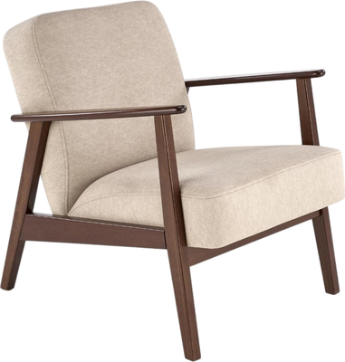 Кресло мягкое Halmar Milano (1S tap. Castel 15 бежевый/орех)