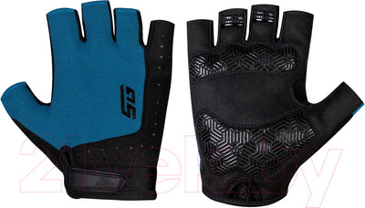 Велоперчатки STG Fit Skin / Х112258-L (L, синий/черный)