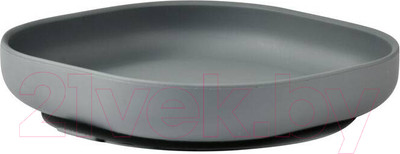 Тарелка для кормления Beaba Assiette Silicone 913550 (Mineral Grey)