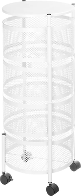 Этажерка El Casa 4-х ярусная / 720341 (белый)