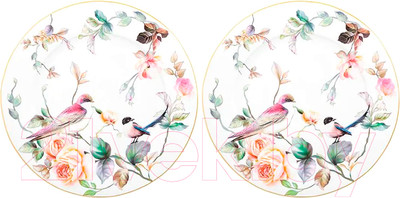 Набор тарелок Elan Gallery Певчие птички / 730776