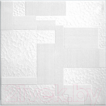 Потолочная плита SOLID С2049 из экструдированного пенополистирола (500x500, уп.8шт, белый)