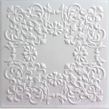 Потолочная плита SOLID С2069 из экструдированного пенополистирола (500x500, уп.8шт, белый)