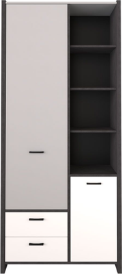 Шкаф Black Red White Kristoff REG2D2S (матера/серый)