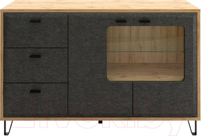 Тумба Black Red White KOM2W3S Grace с подсветкой (дуб наварра)