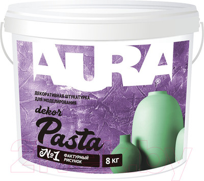 Штукатурка готовая декоративная Aura Dekor Dekor Pasta №1 (8кг, белый)