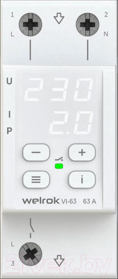 Реле напряжения Welrok VI-63 (белый)
