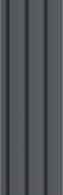 Реечная панель STELLA Beats De Luxe Black Lead МДФ (2700x119x16мм)