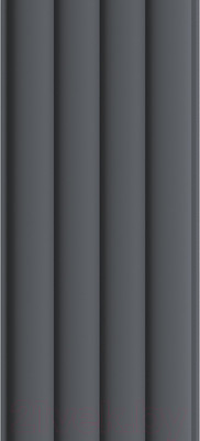 Реечная панель STELLA Wave De Luxe Black Lead МДФ (2700x119x16мм)