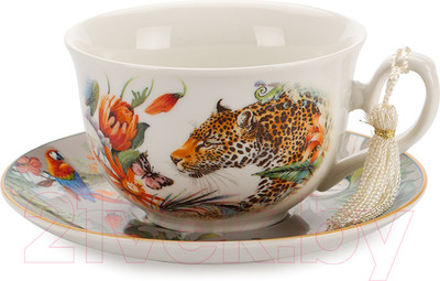 Чашка с блюдцем SIJ Леопард GC19021