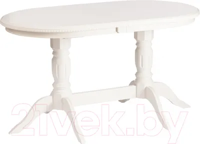 Обеденный стол Tetchair Coppola 140+40x80x77 (бук/Ivory White)