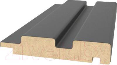 Профиль для стеновой панели STELLA Финиш для МДФ Beats De Luxe Black Lead (2700x77x16)