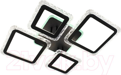 Люстра Estares Oval Ice RGB 75W 5S-APP-725х500х93-BLACK/CLEAR-220-IP20