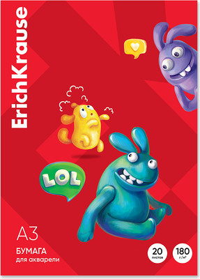 Набор бумаги для рисования Erich Krause Jolly Friends / 61653 (20л)