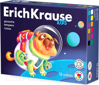 Гуашь Erich Krause Kids Space Animals / 61410 (12цв)