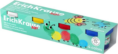 Пальчиковые краски Erich Krause Baby с Алоэ Вера / 61397 (4цв)