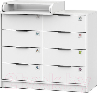 Комод пеленальный Pituso Optimum ЛДСП (белый)