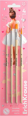 Набор кистей Erich Krause Pointes / 61812 (4шт)