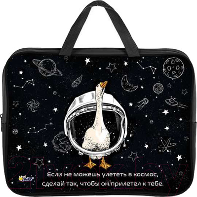Папка-портфель Оникс Гусь в космосе / ПМД 2-20