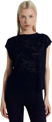 Футболка спортивная Mark Formelle 302947 (р.164/170-88-94, волны на черном)