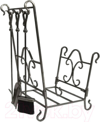 Дровница для камина Saniji Н2 с каминным набором 430x350x780