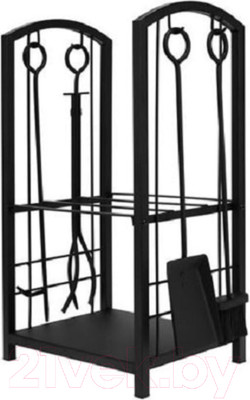 Дровница для камина Saniji Праздничная Н5 с каминным набором 460x300x730