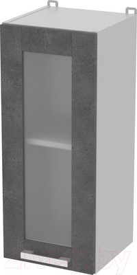 Шкаф навесной для кухни Интерлиния Компо ВШ30ст-720-1дв (бетон портленд)
