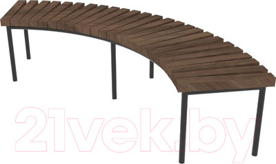 Скамья садовая Saniji Полукруглая С44 1660x400x450