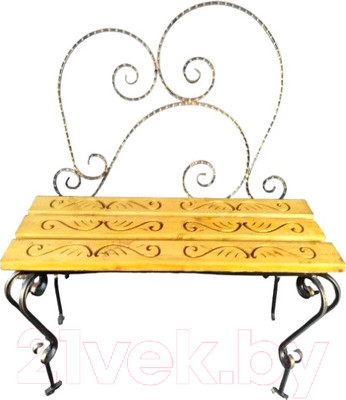 Скамья садовая Saniji Завиток С76 1000x400x1000