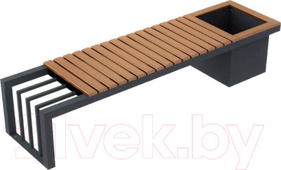 Скамья садовая Saniji С67 1800x400x500