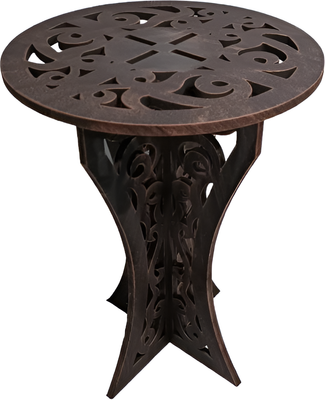 Кофейный столик садовый Saniji МДФ15 430x430x550