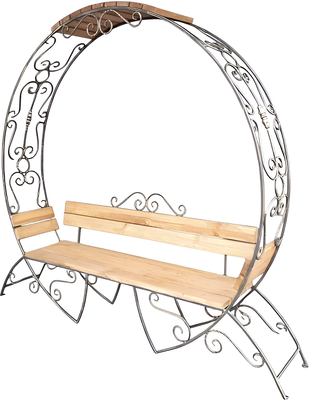 Скамья садовая Saniji С аркой С101 2300x500x2100