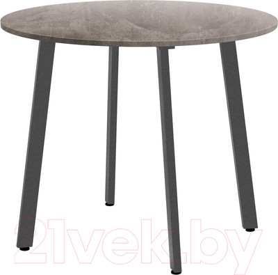 Обеденный стол Millwood Шанхай Л18 D1000 (бетон/графит)