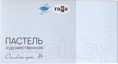 Набор сухой пастели ГАММА Серые тона / 108202324 (24цв)