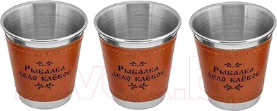 Набор стопок походных Helios Рыбалка дело клевое / HS-LPT-4-60