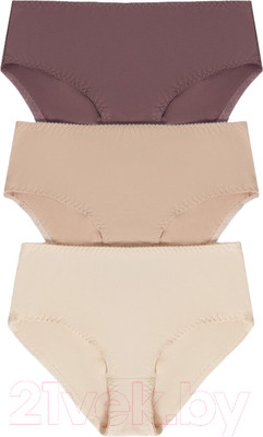 Комплект женских трусов Mark Formelle 412075-3 (р.110, кофейная роза1)
