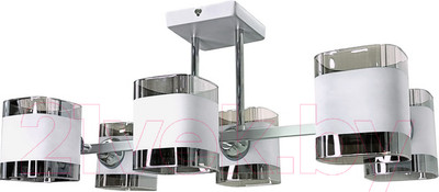 Люстра Aitin-Pro НПБ 02-6x60-101 / 9089/6 (белый/хром)