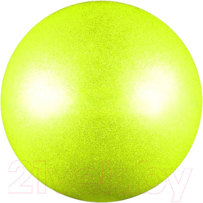 Мяч для художественной гимнастики Indigo Sport IN377 (лимонный с блестками)