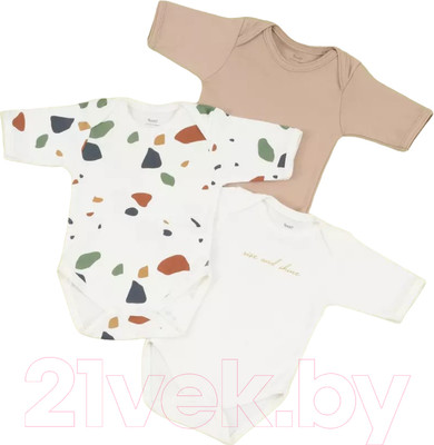 Набор боди для малышей Rant Mosaic / 6275/1 (р.74, бежевый)