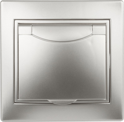 Розетка INTRO Plano 1-203-03 / Б0053892 (алюминий)