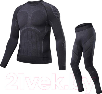 Комплект термобелья Santic WM8N002 (XL-XXL, серый/черный)
