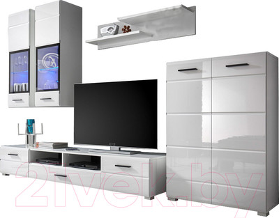 Горка для гостиной Black Red White Alaska (белый)