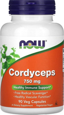 Пищевая добавка NOW Foods Cordyceps 750mg (90шт)